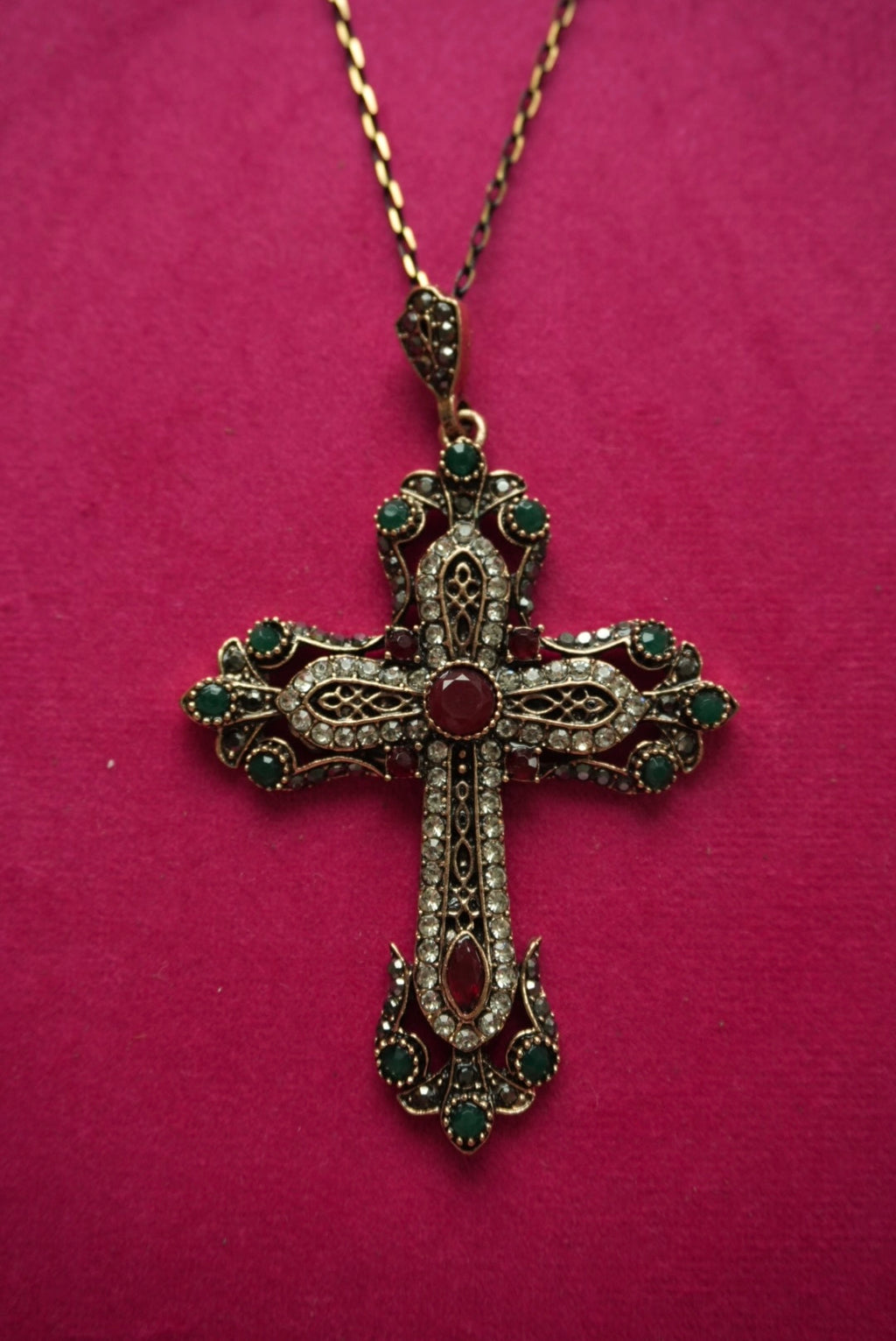 VINTAGE BEDAZZLED CROSS