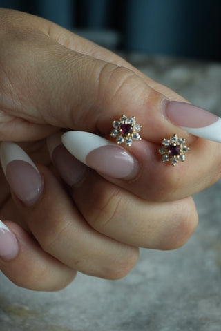 14K FLOWER STUDS