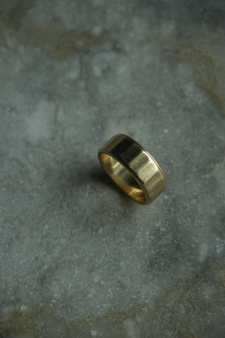 14K SOLID GOLD PANEL RING