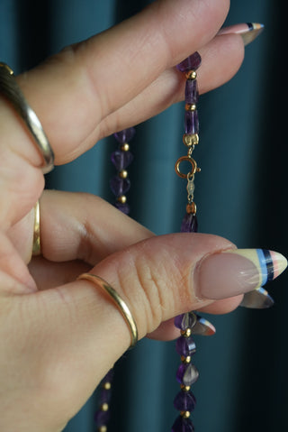 14K AMETHYST HEART NECKALCE