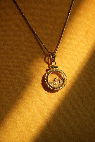 GOLDEN NUGGET CHARM NECKLACE