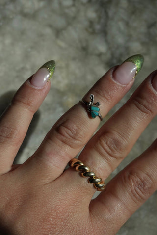 Butterfly Fly - Sterling Mini Ring Size 3
