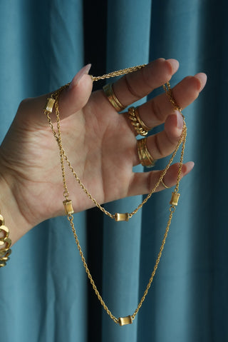 Station Chain - Gold Fill Layering Necklace