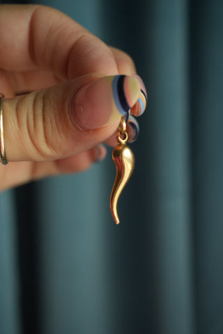 14K ITALIAN HORN CHARM