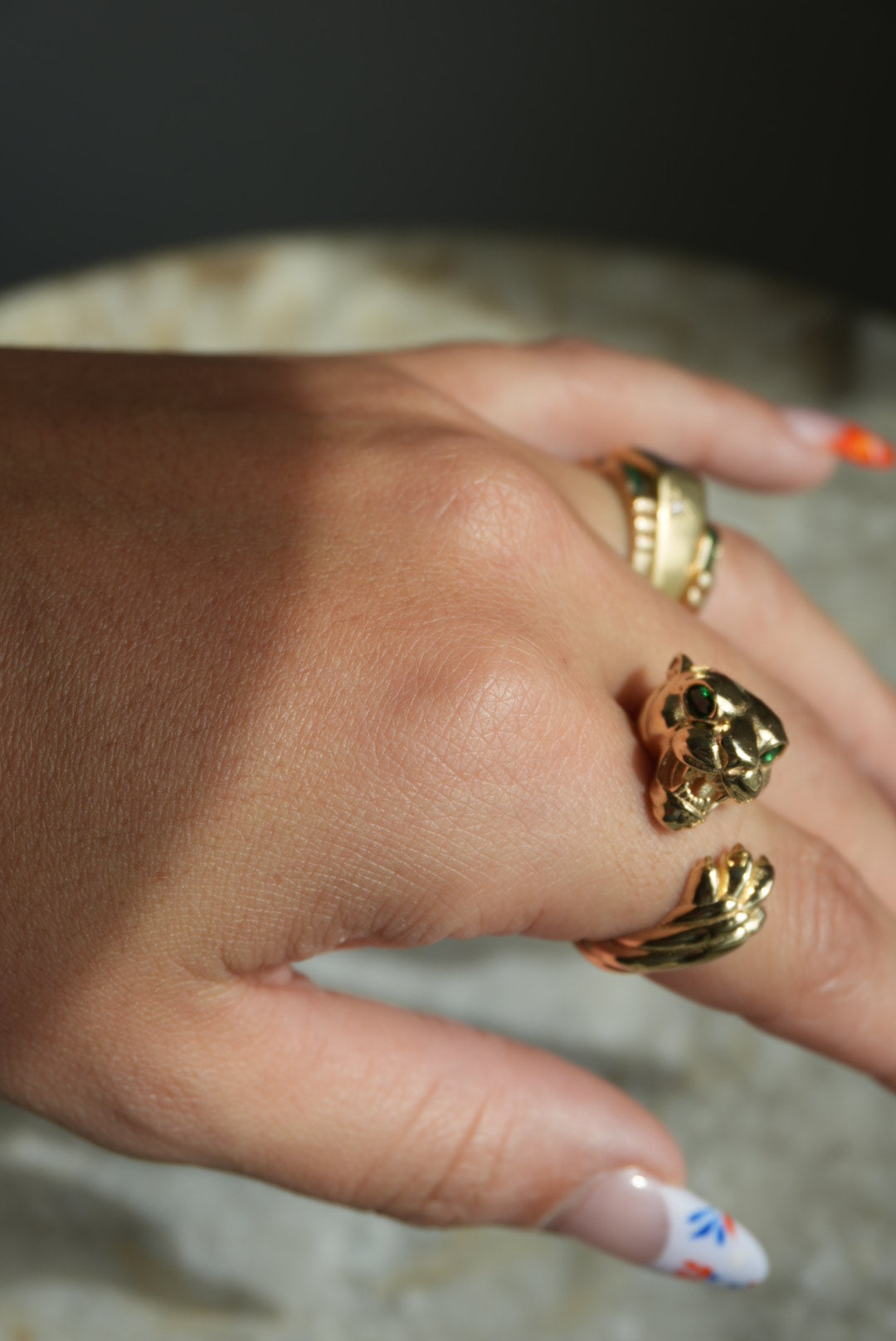 14k GOLD PANTHER RING