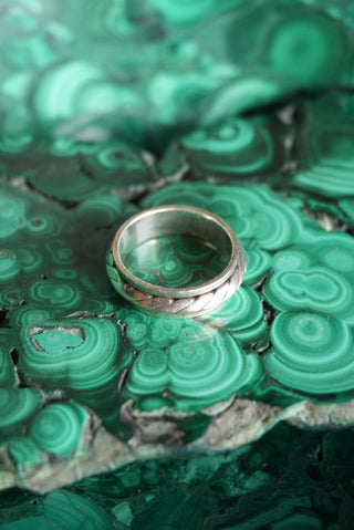 STERLING SPINNER RING SZ 8