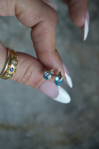 BLUE TOPAZ STUDS