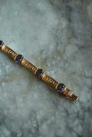 GREEK KEY PURPLE SEA