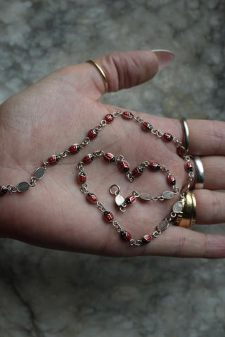 Lady of the Hour - Sterling Enamel Ladybug Necklace