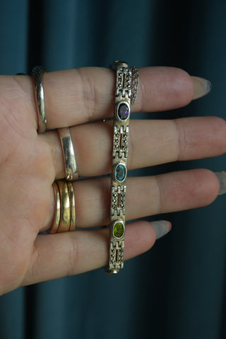 SPRING HUES - STERLING VINTAGE BRACELET