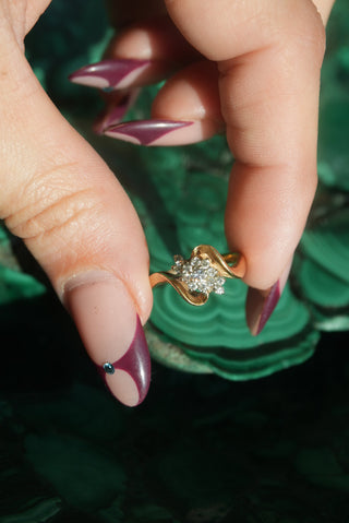 14K DIAMOND CLUSTER RING