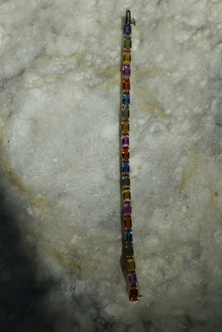 EFFY 14K SAPPHIRE TENNIS BRACELET