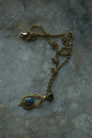 World Wide - Vermeil Opal Pendant Necklace