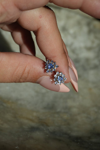 14K TANZANITE STUDS