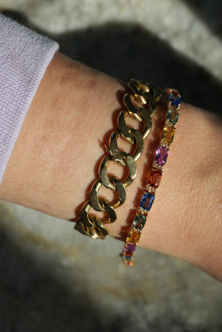 EFFY 14K SAPPHIRE TENNIS BRACELET