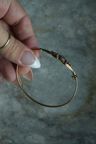 10K GARNET BANGLE