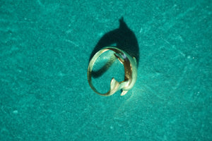 14K DOLPHIN WRAP RING SZ 8