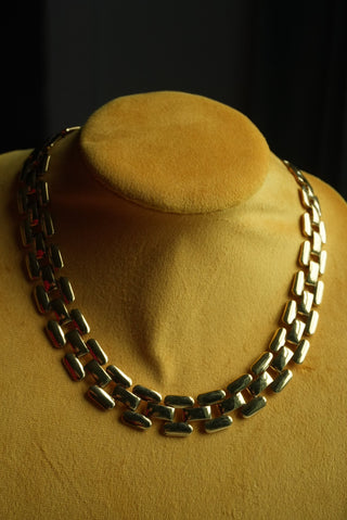 Material Lover - Goldtone Leopard Link Necklace
