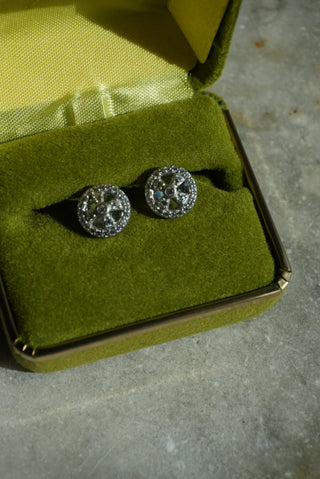 Shields Up - Sterling Pave Earrings