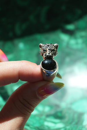 RARE VINTAGE PANTHER RING SZ 7