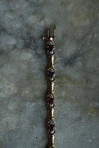 14k Ruby & Diamond Bracelet