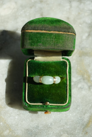 14k Green Jade Ring