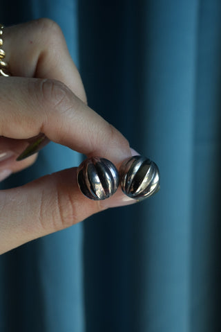Lil Pumpkin - Sterling Bubble Post Earrings