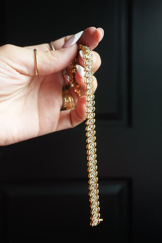 Dolly Dear - Vermeil Diamond Tennis Bracelet