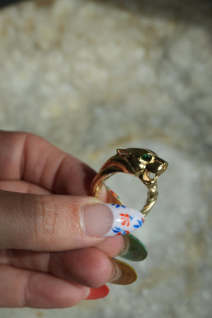 14k GOLD PANTHER RING