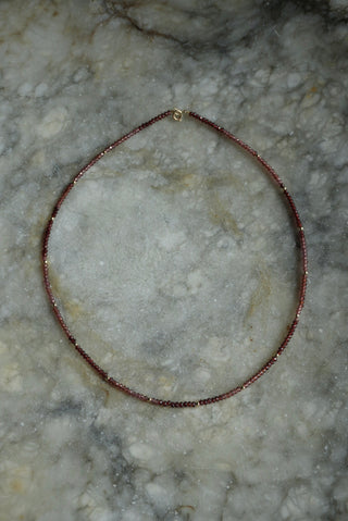 14K GARNET & TOURMALINE BEADED NECKLACES