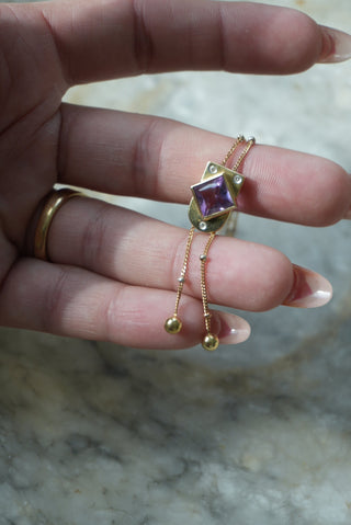 AMETHYST DROP NECKLACE