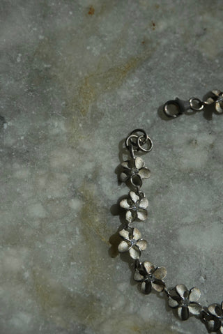 Plumeria - Sterling Flower Bracelet