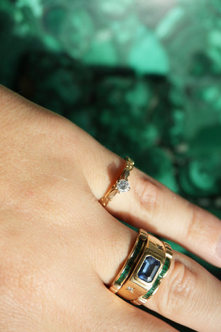 14K DIAMOND PINKY RING