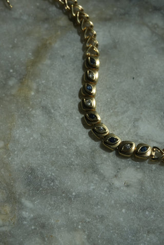 14K SAPPHIRE & DIAMOND BRACELET