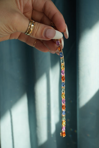 EFFY 14K SAPPHIRE TENNIS BRACELET