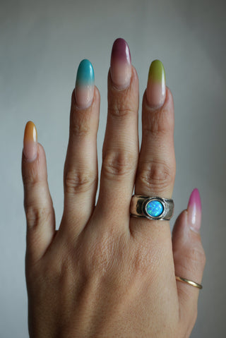 CHUBBY STERLING RING SZ 8