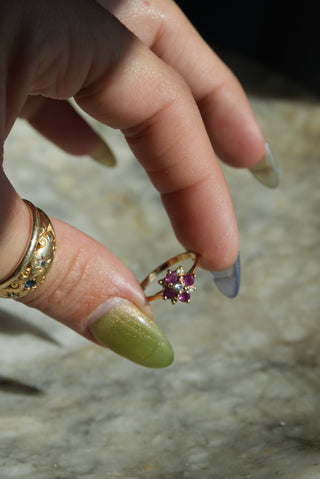 14K RUBY & DIAMOND RING