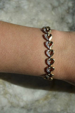 Heartbeats - Vermeil Dual Tone Heart Bracelet
