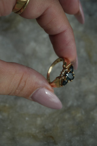 14k Sapphire & Diamond Ring