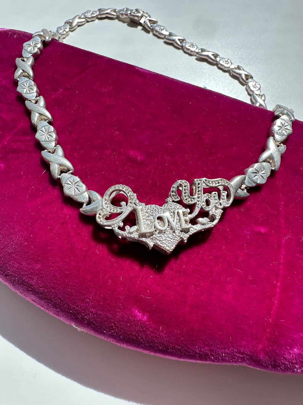 “I LOVE YOU” STERLING NECKLACE