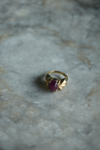 10K ART DECO RUBY RING