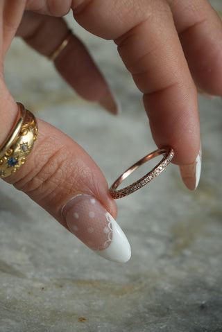 10K ROSE GOLD DIAMOND BAND