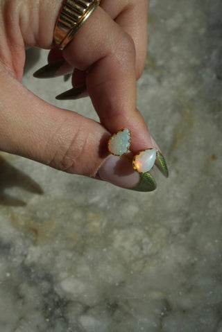 14k Opal Tear Drop Studs