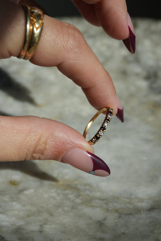 10K BLACK TOURMALINE BAND