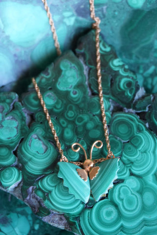 MALACHITE BUTTERFLY NECKLACE