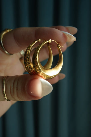 14K GRECIAN HOOPS