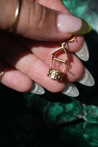 14k Wishing Well Charm