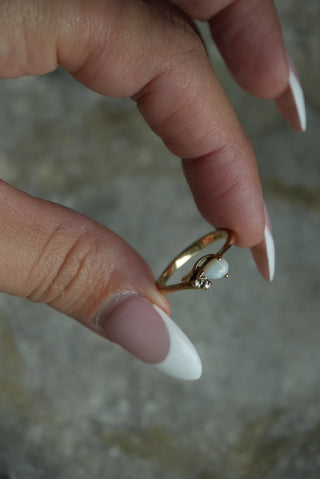 10k Opal & Diamond Band