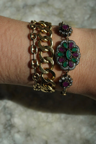 Merry Burst - Gemstone Cluster Bracelet