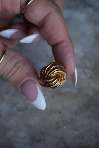 Cookie Swirl - Vermeil Knot Ring Size 7